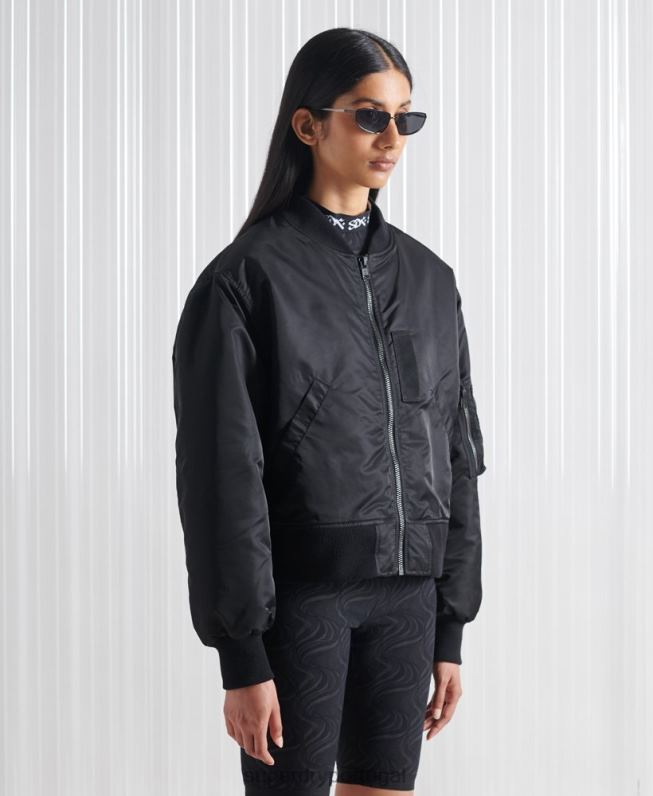 jaqueta bomber dupla sdx edição limitada homens preto roupas Superdry 2208H5555