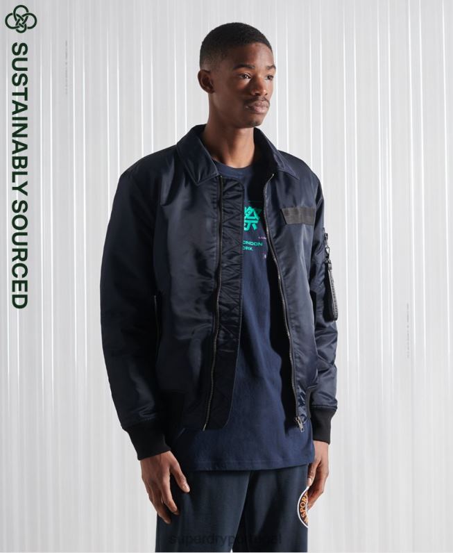 jaqueta bomber energy ma2 homens marinha roupas Superdry 2208H4757
