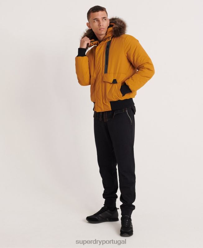 jaqueta bomber everest homens amarelo roupas Superdry 2208H4604