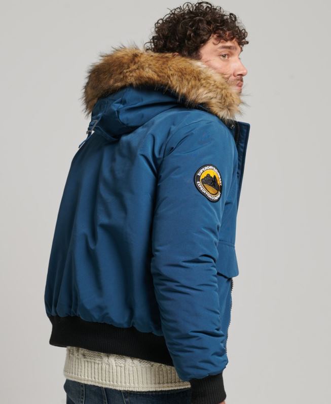jaqueta bomber everest homens azul claro roupas Superdry 2208H1121
