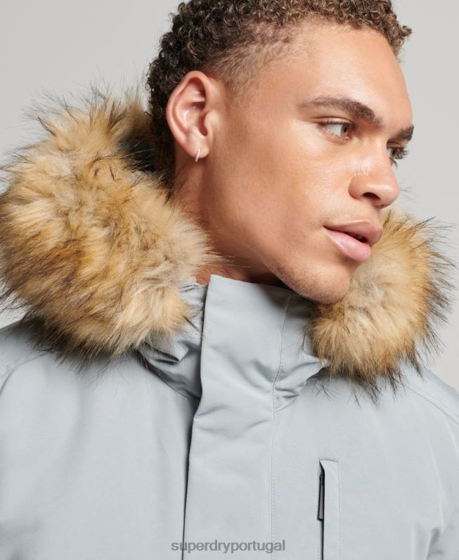 jaqueta bomber everest homens azul claro roupas Superdry 2208H993