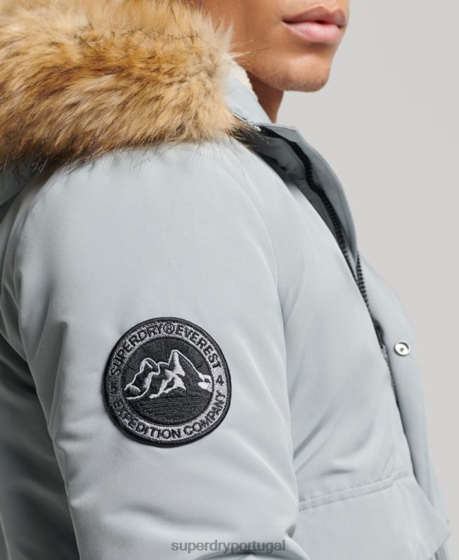 jaqueta bomber everest homens azul claro roupas Superdry 2208H993
