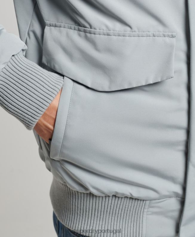 jaqueta bomber everest homens azul claro roupas Superdry 2208H993
