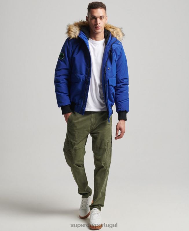 jaqueta bomber everest homens azul roupas Superdry 2208H4558