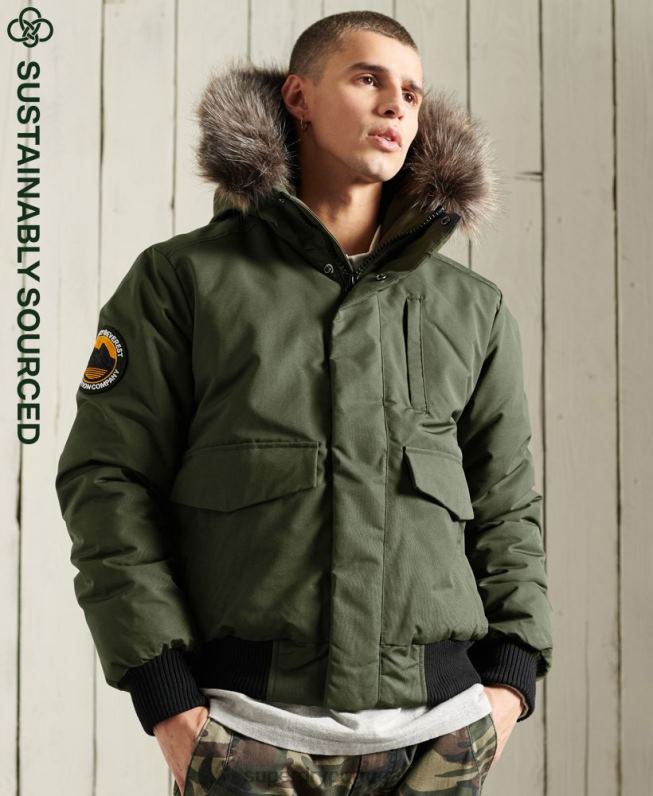 jaqueta bomber everest homens caqui roupas Superdry 2208H1084