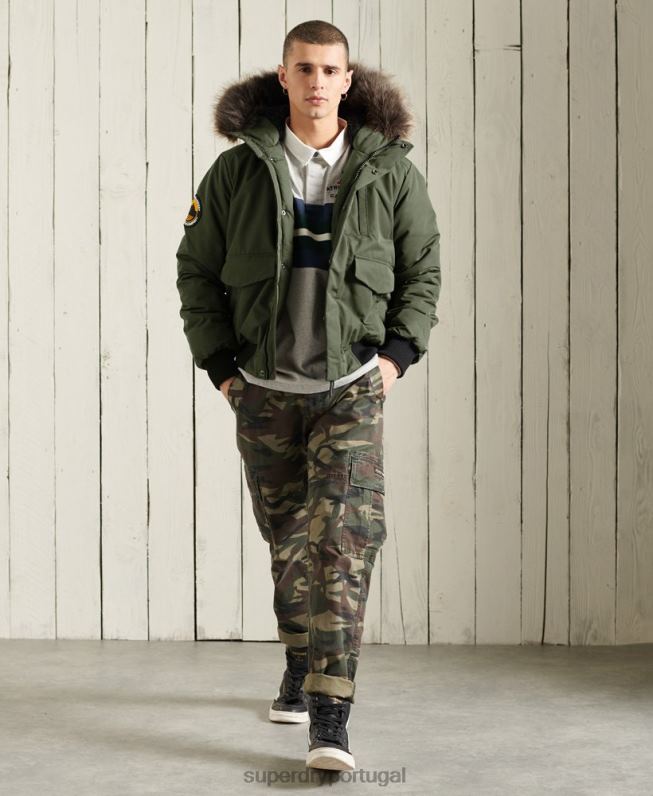 jaqueta bomber everest homens caqui roupas Superdry 2208H1084