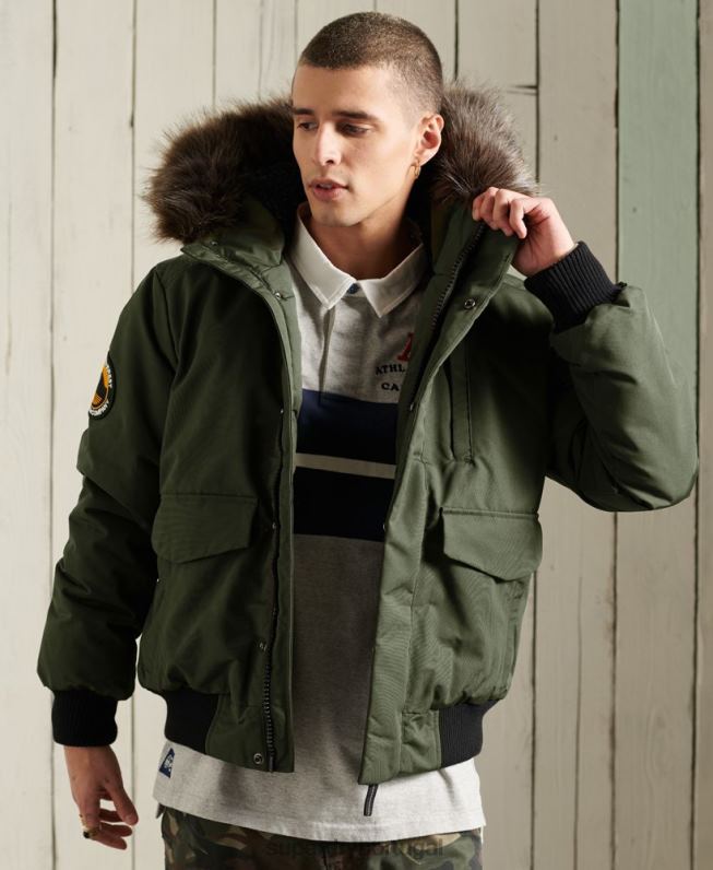 jaqueta bomber everest homens caqui roupas Superdry 2208H1084