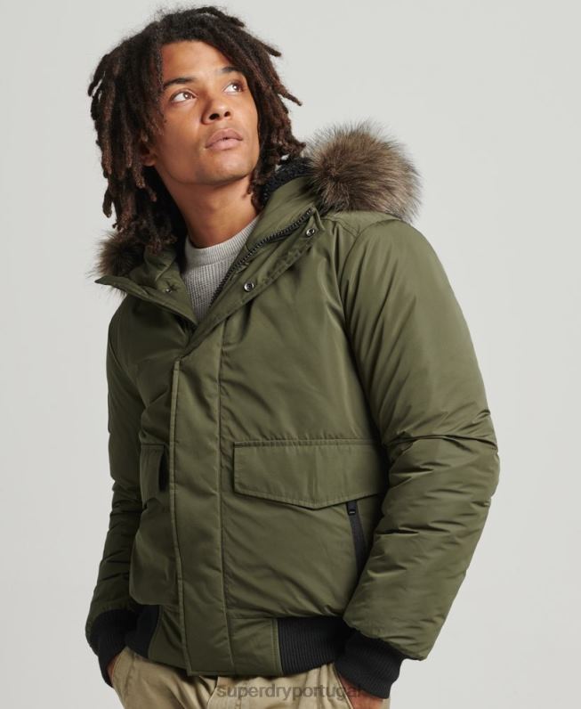 jaqueta bomber everest homens caqui roupas Superdry 2208H4452