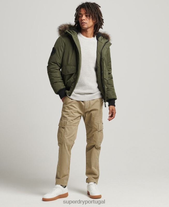 jaqueta bomber everest homens caqui roupas Superdry 2208H4452
