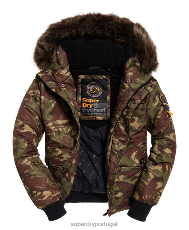 jaqueta bomber everest homens caqui roupas Superdry 2208H4708