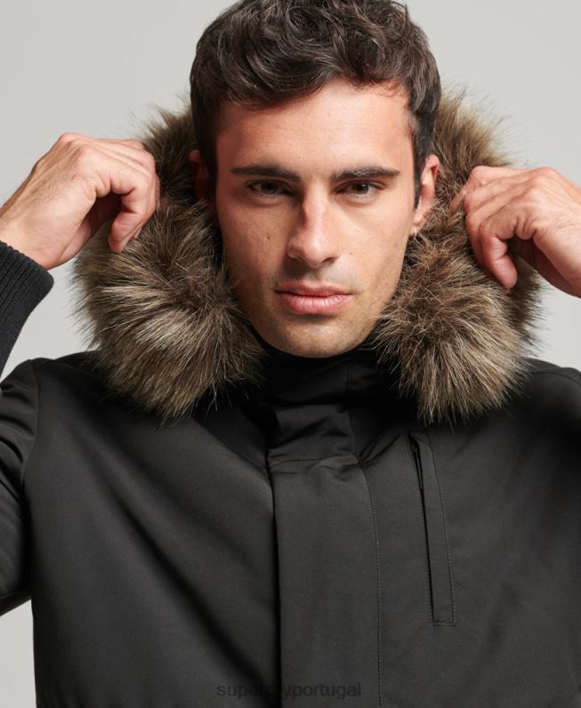 jaqueta bomber everest homens cinza escuro roupas Superdry 2208H983