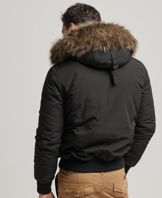 jaqueta bomber everest homens cinza escuro roupas Superdry 2208H983