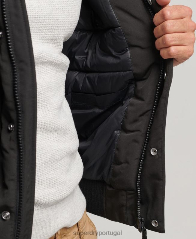 jaqueta bomber everest homens cinza escuro roupas Superdry 2208H983