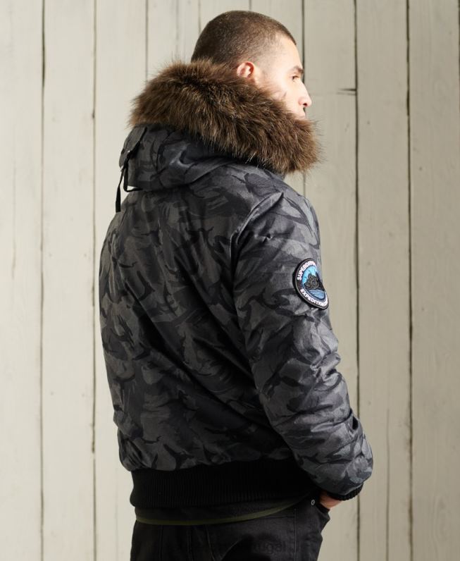 jaqueta bomber everest homens cinza roupas Superdry 2208H4631