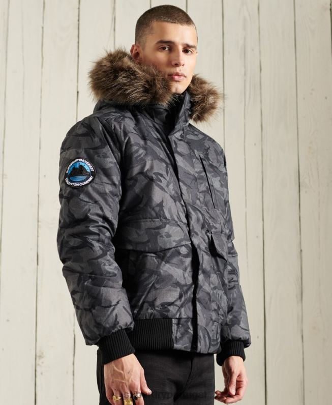jaqueta bomber everest homens cinza roupas Superdry 2208H4631