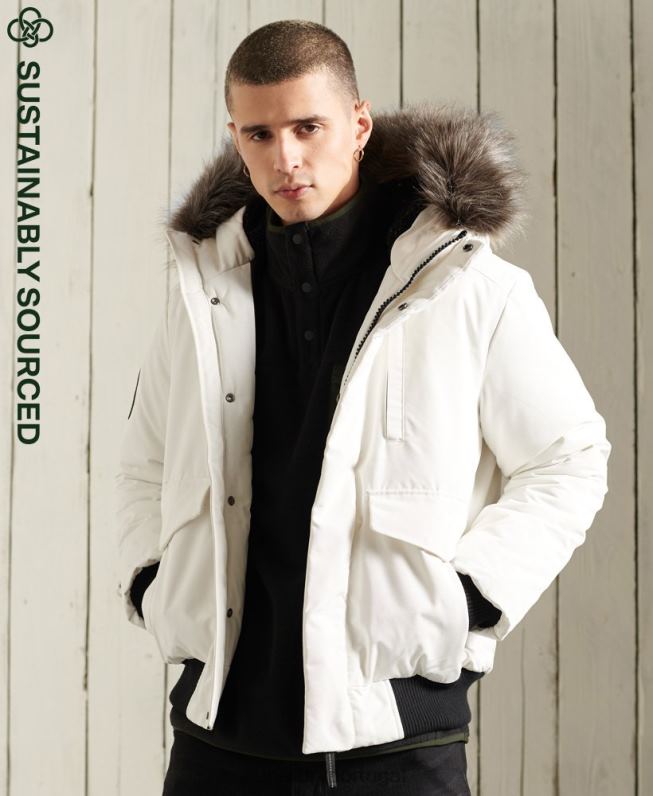 jaqueta bomber everest homens creme roupas Superdry 2208H4567