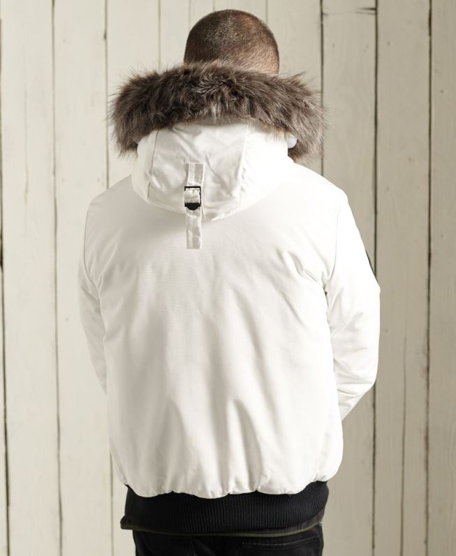 jaqueta bomber everest homens creme roupas Superdry 2208H4567