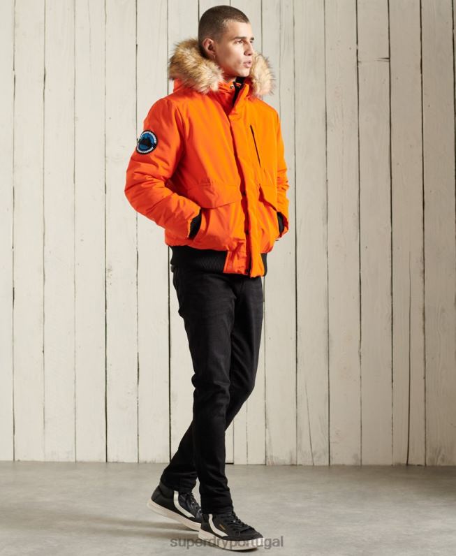 jaqueta bomber everest homens laranja roupas Superdry 2208H1082
