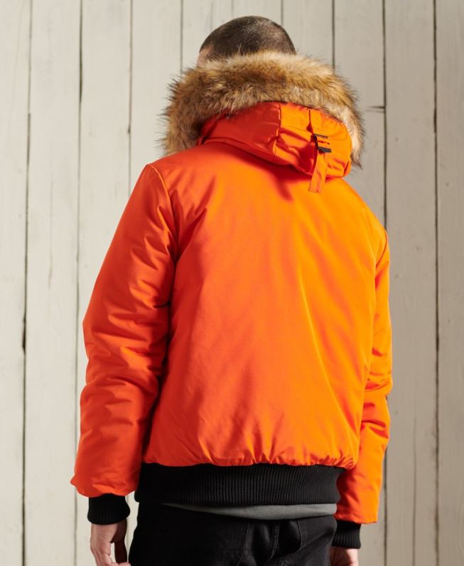 jaqueta bomber everest homens laranja roupas Superdry 2208H1082