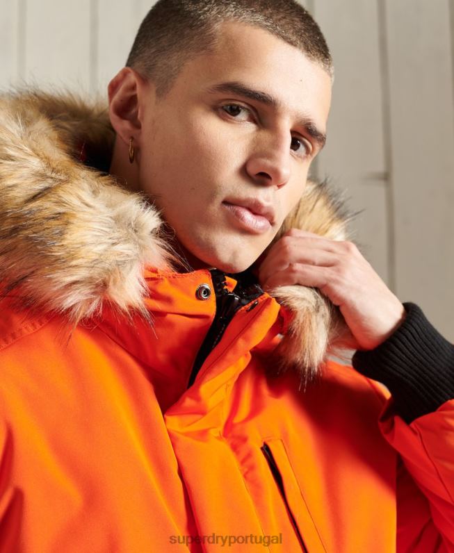 jaqueta bomber everest homens laranja roupas Superdry 2208H1082