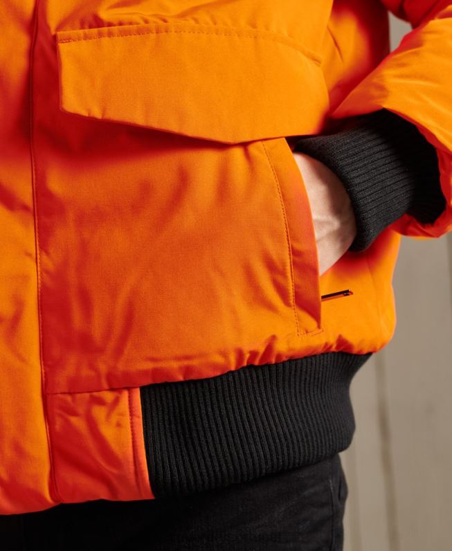 jaqueta bomber everest homens laranja roupas Superdry 2208H1082