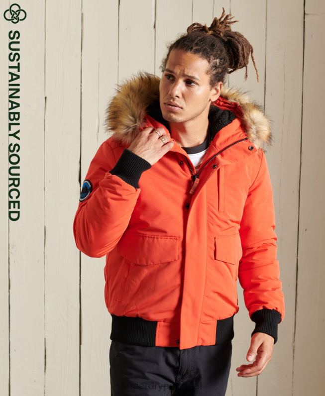 jaqueta bomber everest homens laranja roupas Superdry 2208H4749