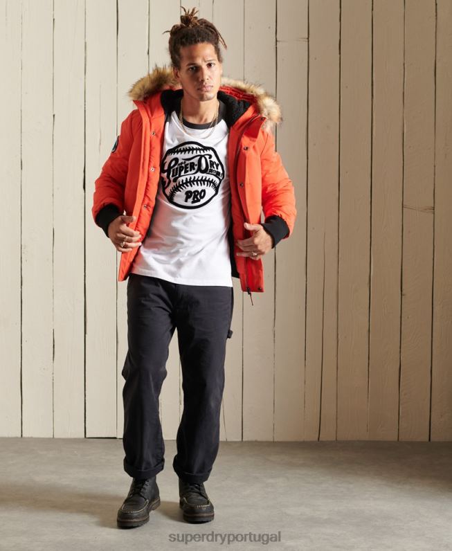 jaqueta bomber everest homens laranja roupas Superdry 2208H4749