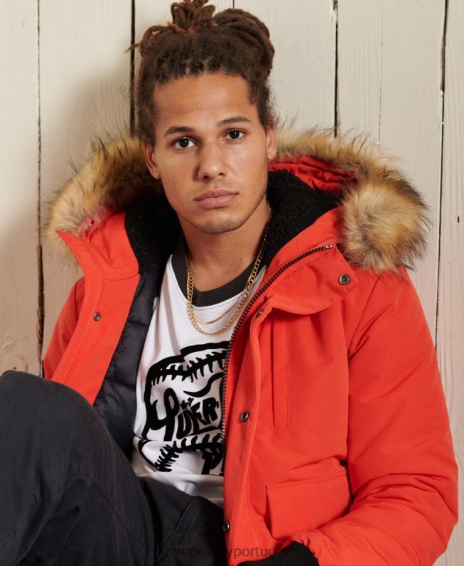 jaqueta bomber everest homens laranja roupas Superdry 2208H4749