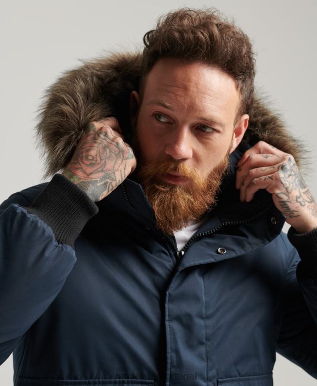 jaqueta bomber everest homens marinha roupas Superdry 2208H4500