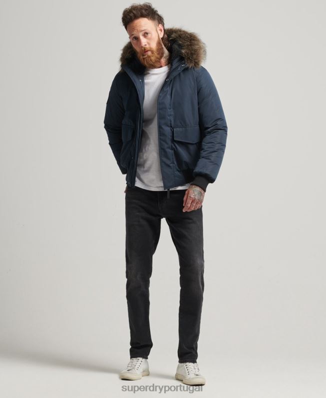 jaqueta bomber everest homens marinha roupas Superdry 2208H4500