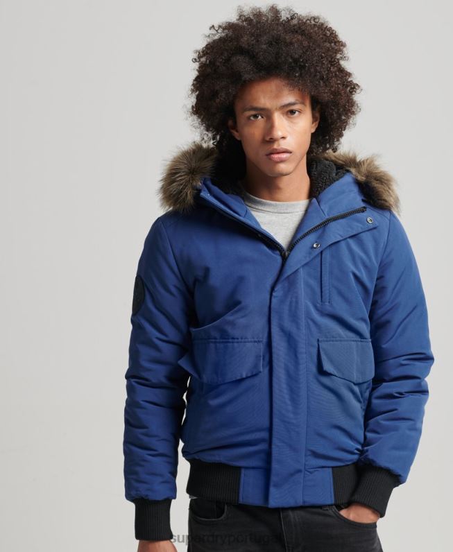 jaqueta bomber everest homens marinha roupas Superdry 2208H4565