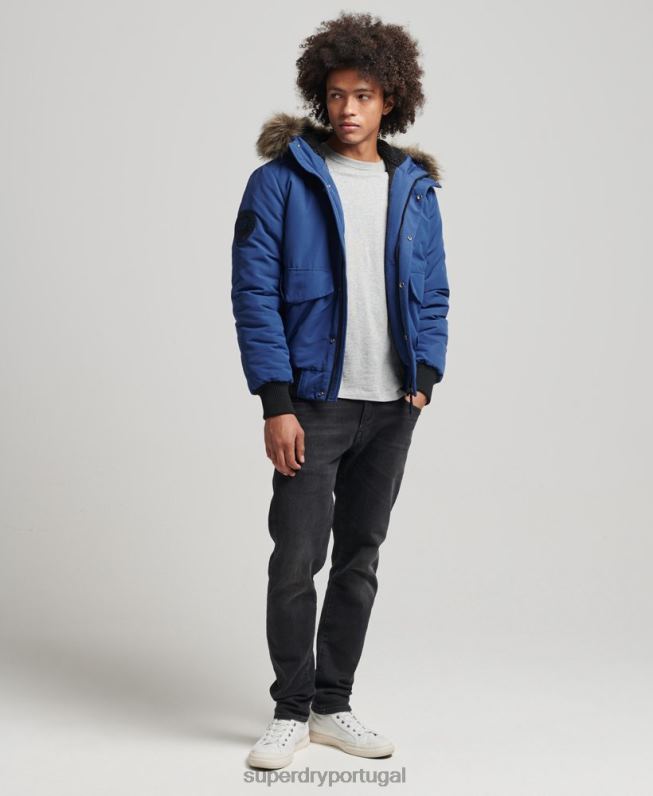 jaqueta bomber everest homens marinha roupas Superdry 2208H4565