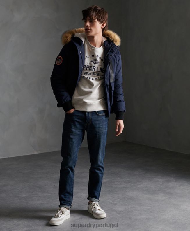 jaqueta bomber everest homens marinha roupas Superdry 2208H4646