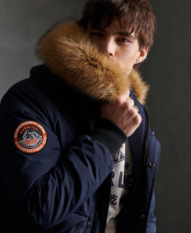 jaqueta bomber everest homens marinha roupas Superdry 2208H4646