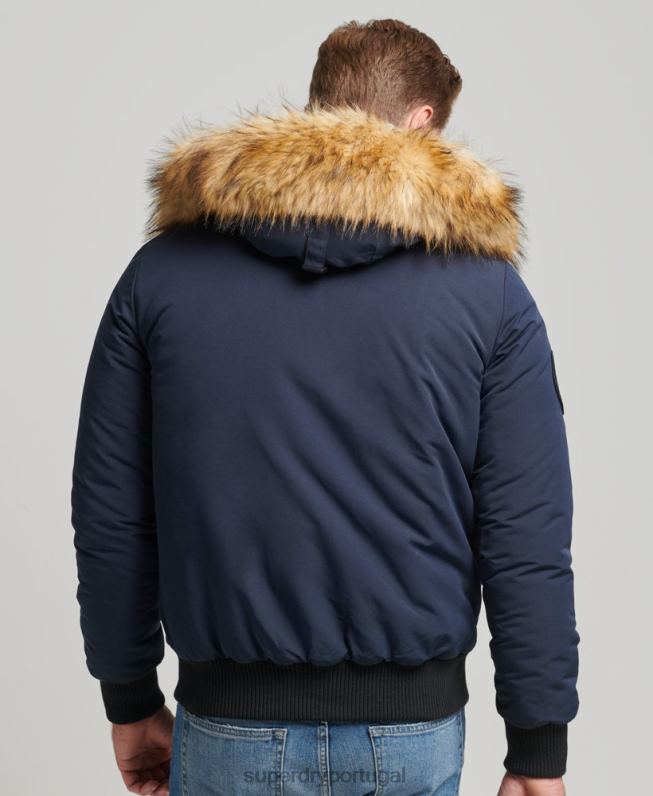 jaqueta bomber everest homens marinha roupas Superdry 2208H964