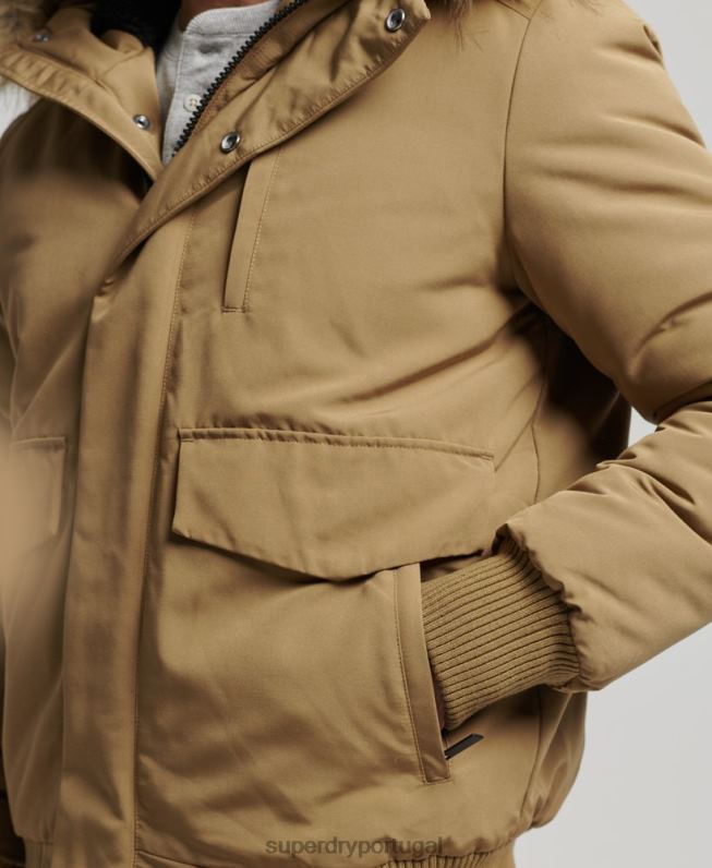 jaqueta bomber everest homens marrom roupas Superdry 2208H994