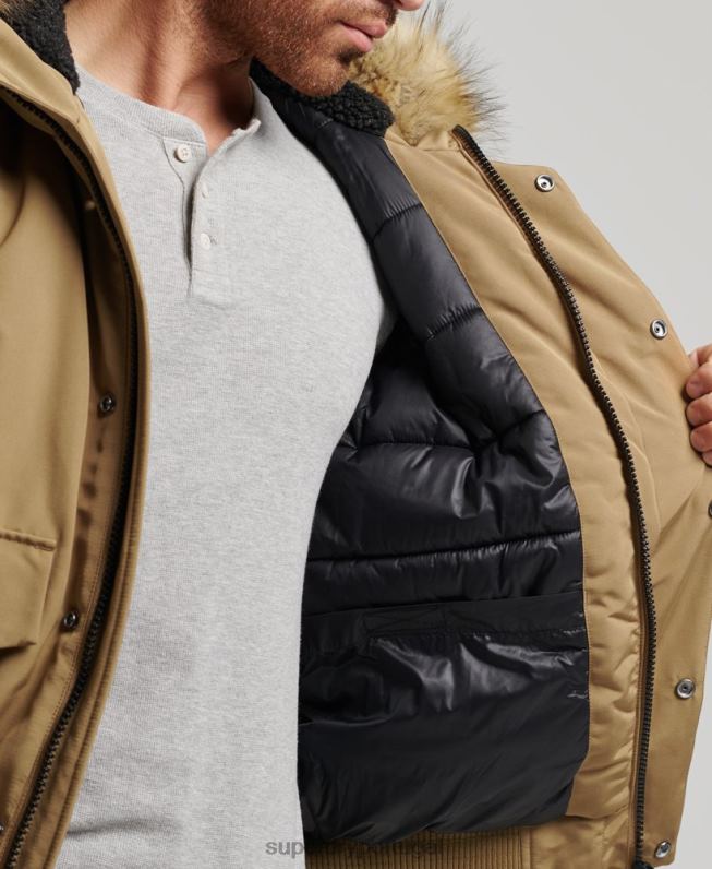 jaqueta bomber everest homens marrom roupas Superdry 2208H994
