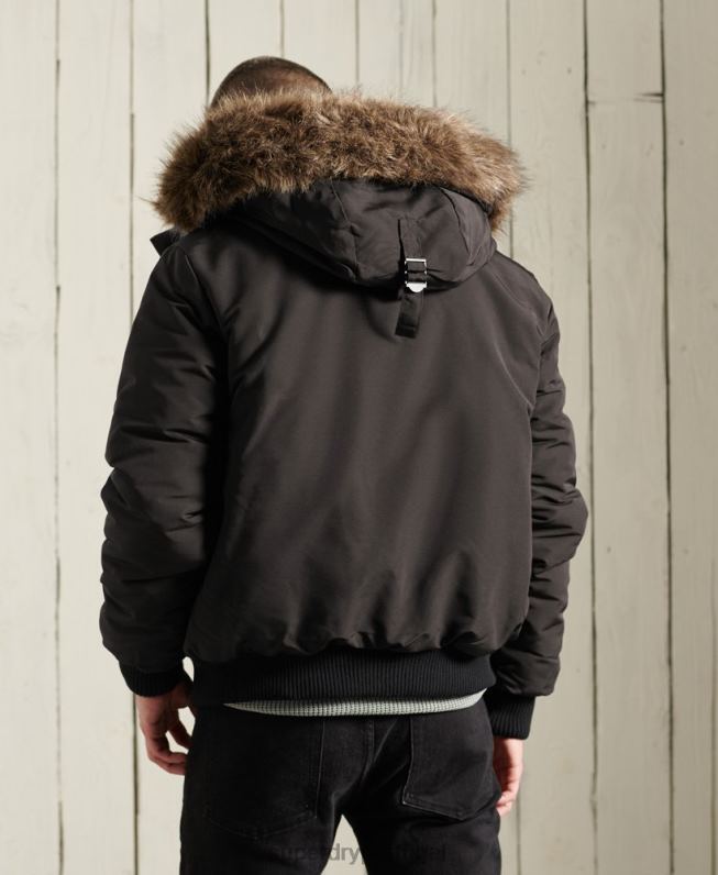 jaqueta bomber everest homens preto roupas Superdry 2208H1120