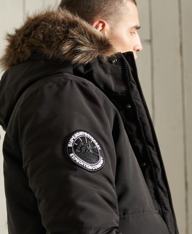 jaqueta bomber everest homens preto roupas Superdry 2208H1120