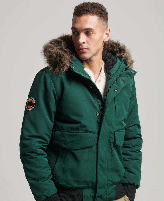 jaqueta bomber everest homens verde roupas Superdry 2208H1168