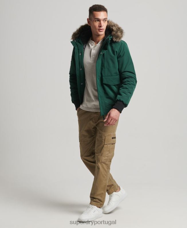 jaqueta bomber everest homens verde roupas Superdry 2208H1168