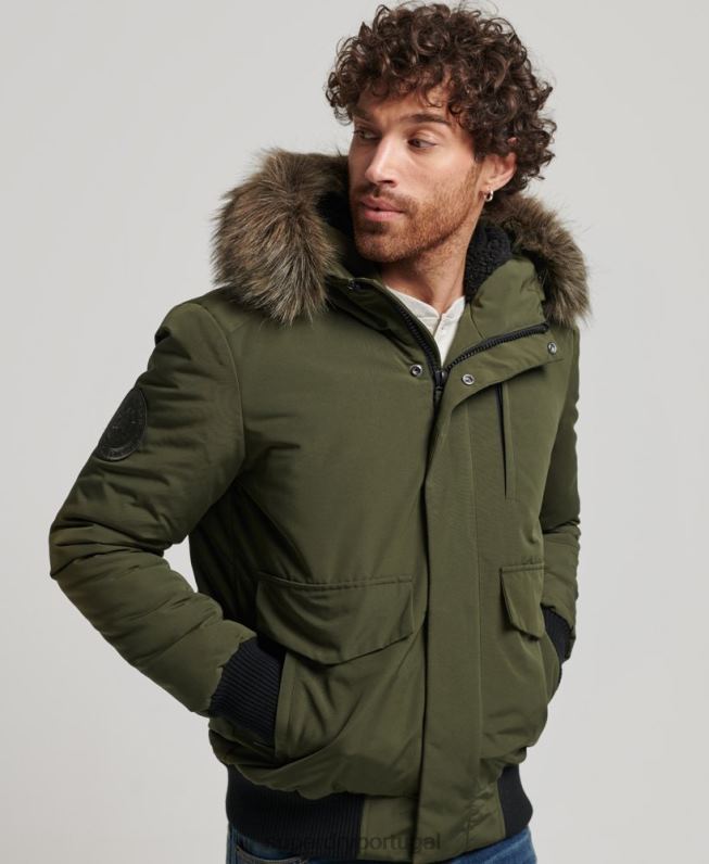 jaqueta bomber everest homens verde roupas Superdry 2208H4497