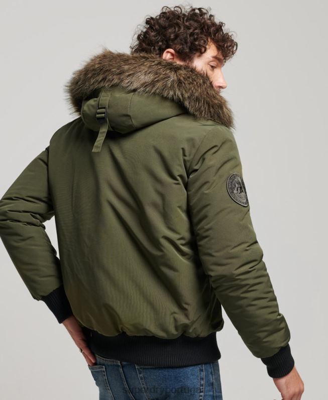 jaqueta bomber everest homens verde roupas Superdry 2208H4497