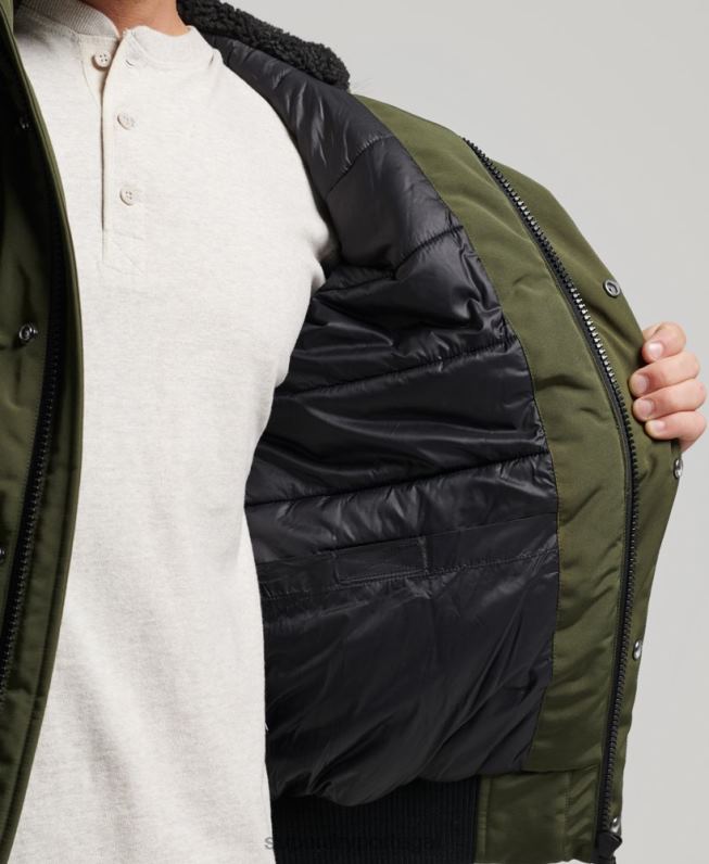 jaqueta bomber everest homens verde roupas Superdry 2208H4497