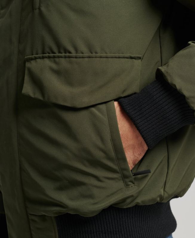 jaqueta bomber everest homens verde roupas Superdry 2208H4497