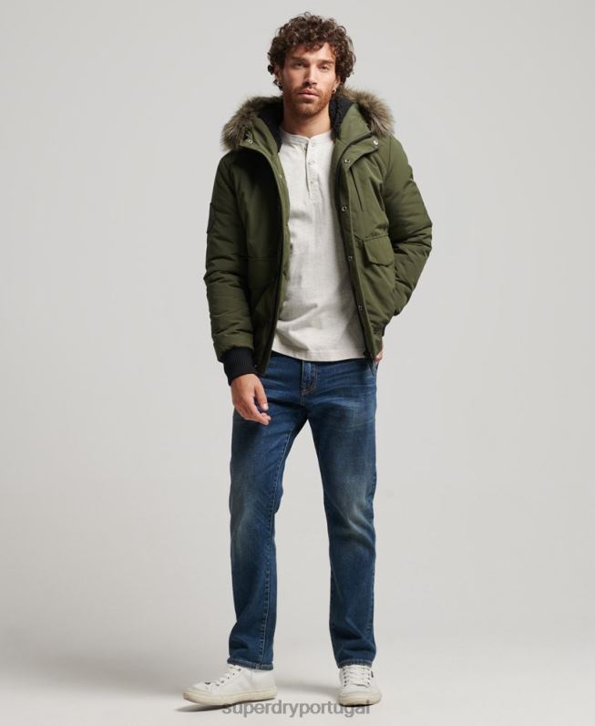 jaqueta bomber everest homens verde roupas Superdry 2208H4497
