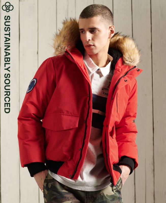 jaqueta bomber everest homens vermelho roupas Superdry 2208H1083