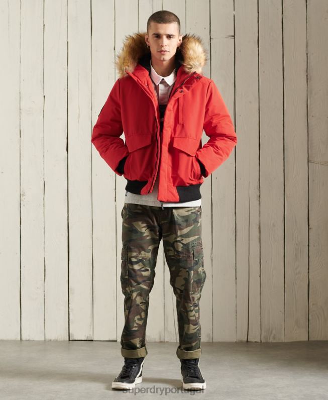 jaqueta bomber everest homens vermelho roupas Superdry 2208H1083