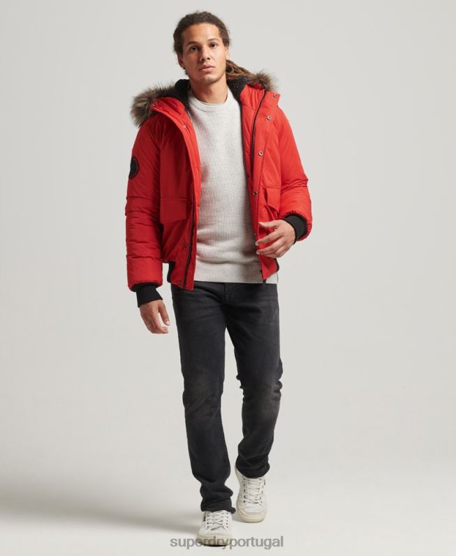 jaqueta bomber everest homens vermelho roupas Superdry 2208H4455
