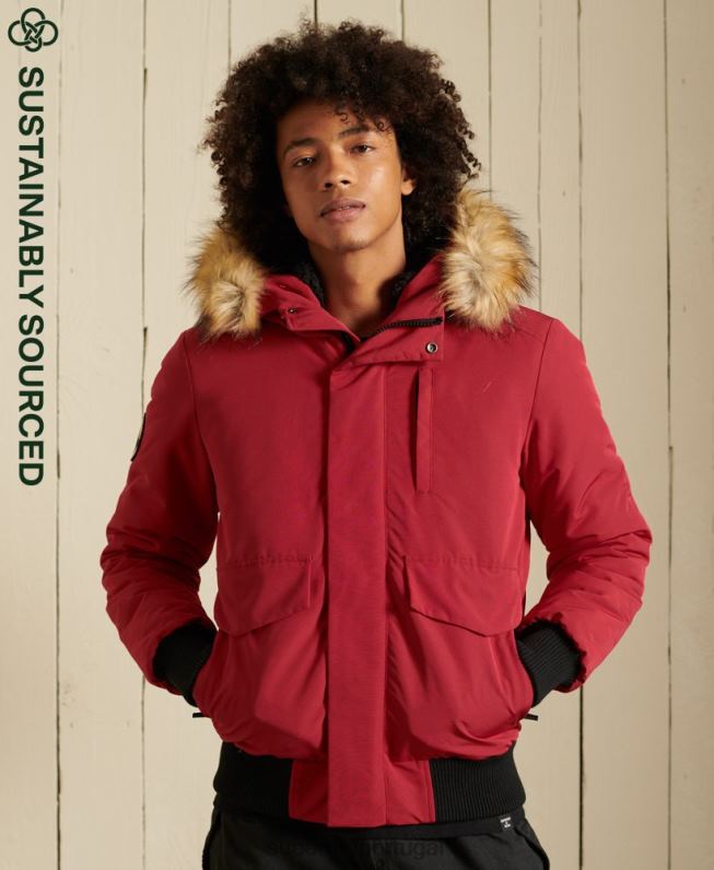 jaqueta bomber everest homens vermelho roupas Superdry 2208H4494